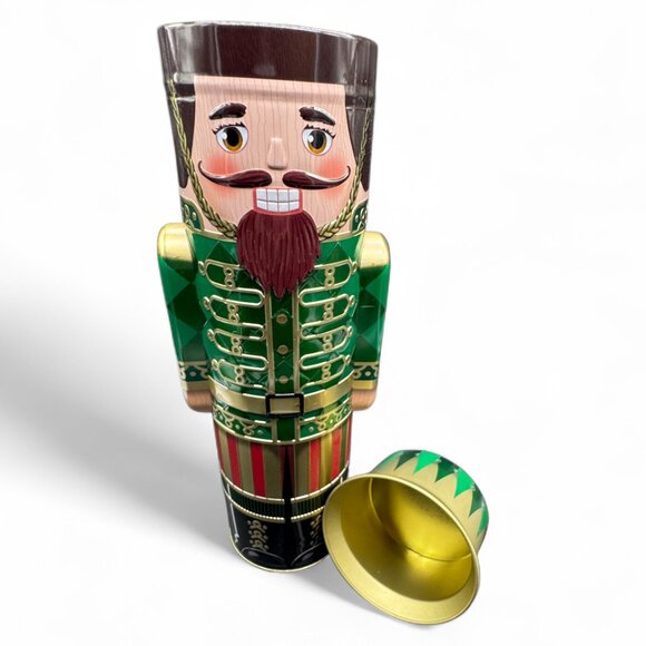 Christmas Decorative Nutcracker Soldier Empty Tin Collectible - Picture 3 of 9